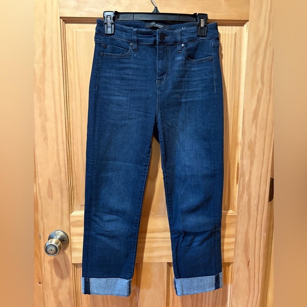 Liverpool Los Angeles “The Crop" jeans, high-rise "Belinda Crop Skinny" Wmns 4